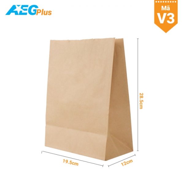 Túi giấy đáy vuông V3 (28.5x19.5x12)