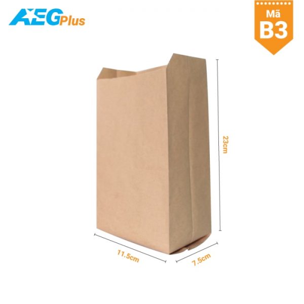 Túi giấy đáy bằng B3 (23x11.5x7.6)