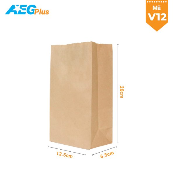 Túi giấy kraft không quai, mã V12