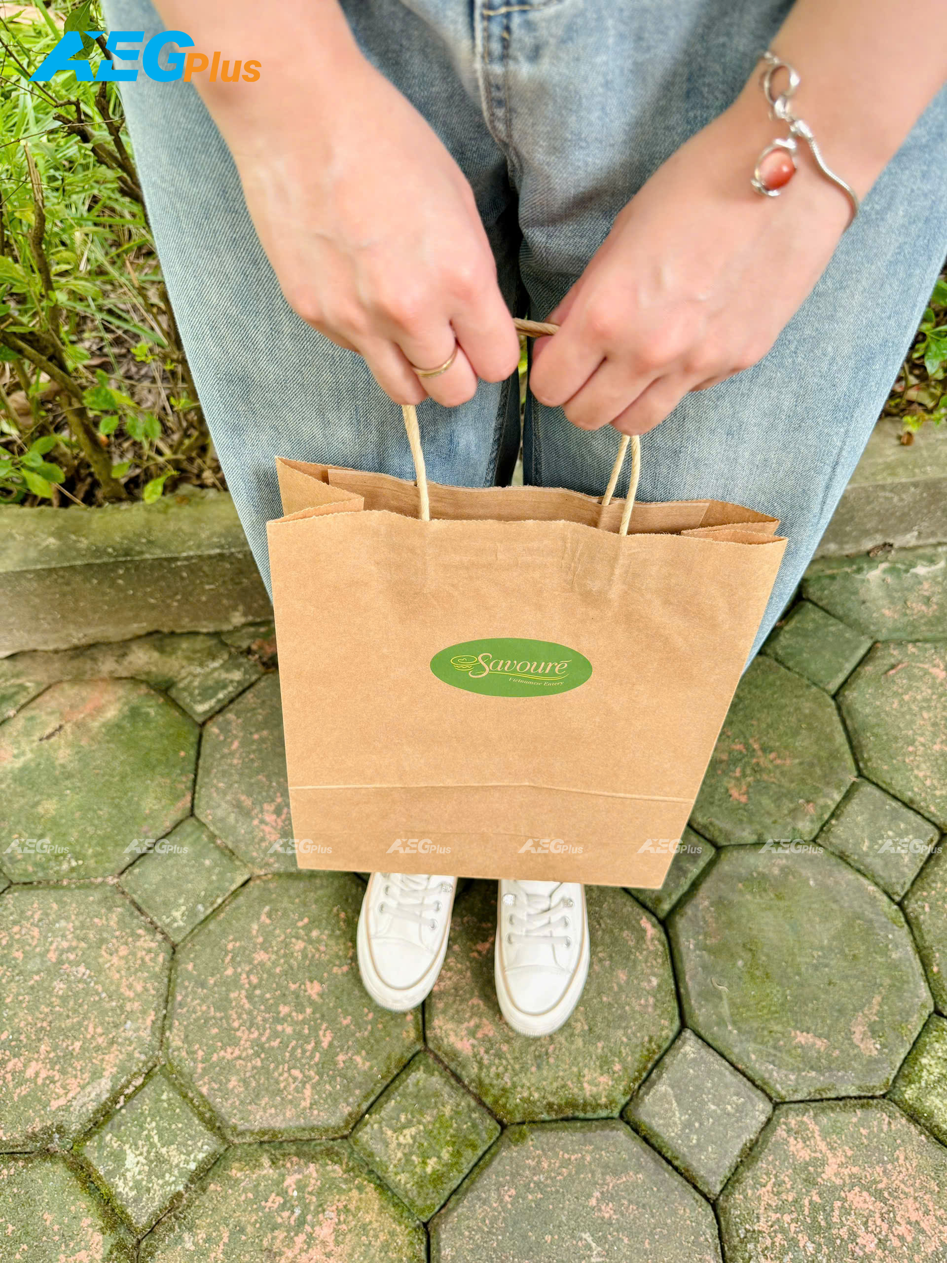 Túi giấy kraft đựng thực phẩm sạch