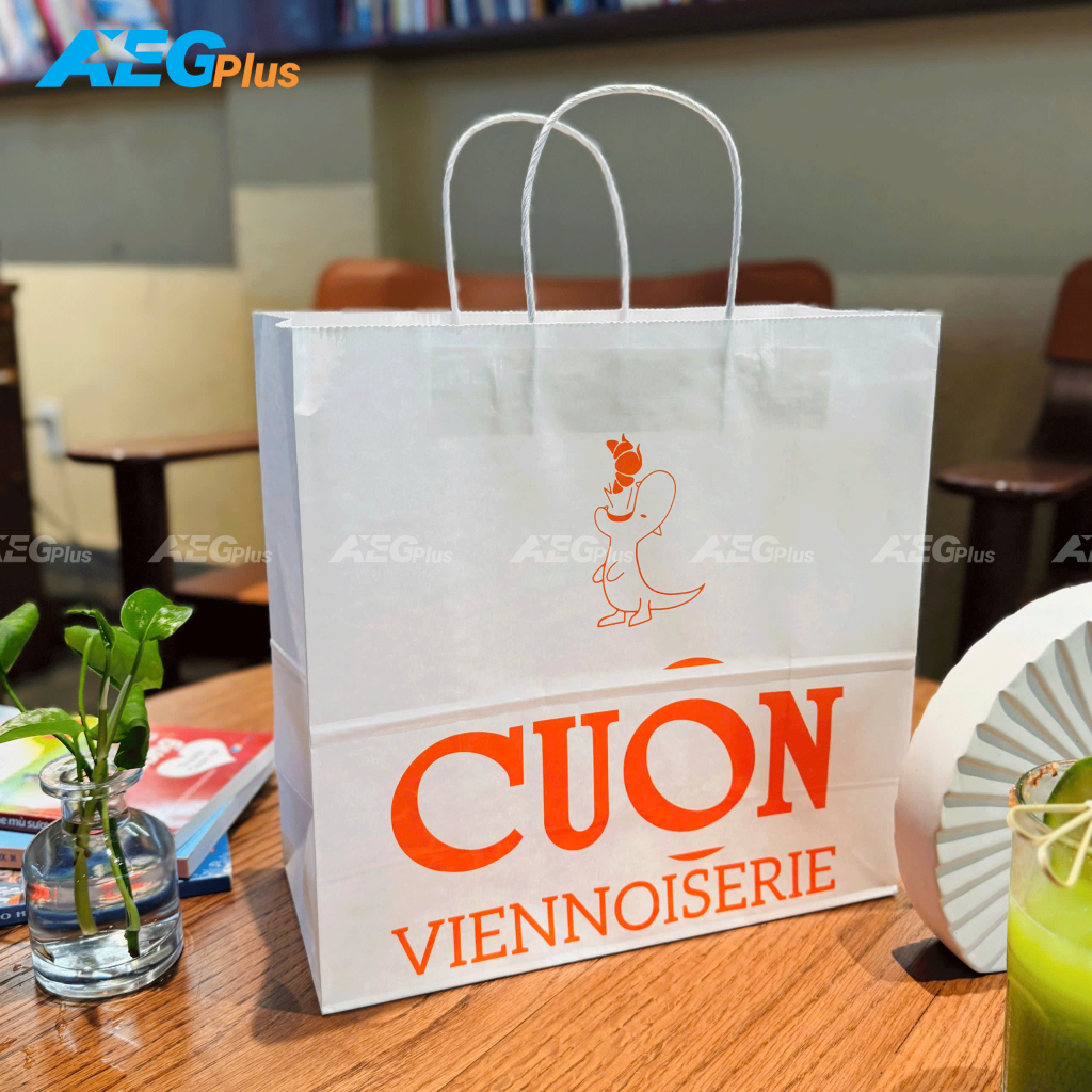 túi giấy kraft cho cửa hàng bánh mì