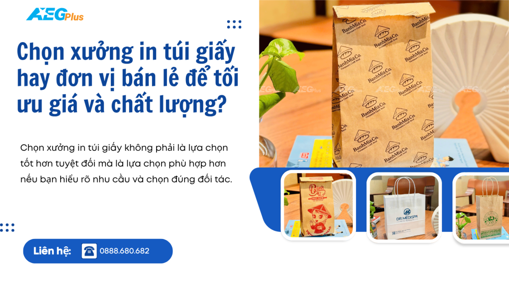 Chọn xưởng in túi giấy hay đơn vị bán lẻ để tối ưu giá và chất lượng?