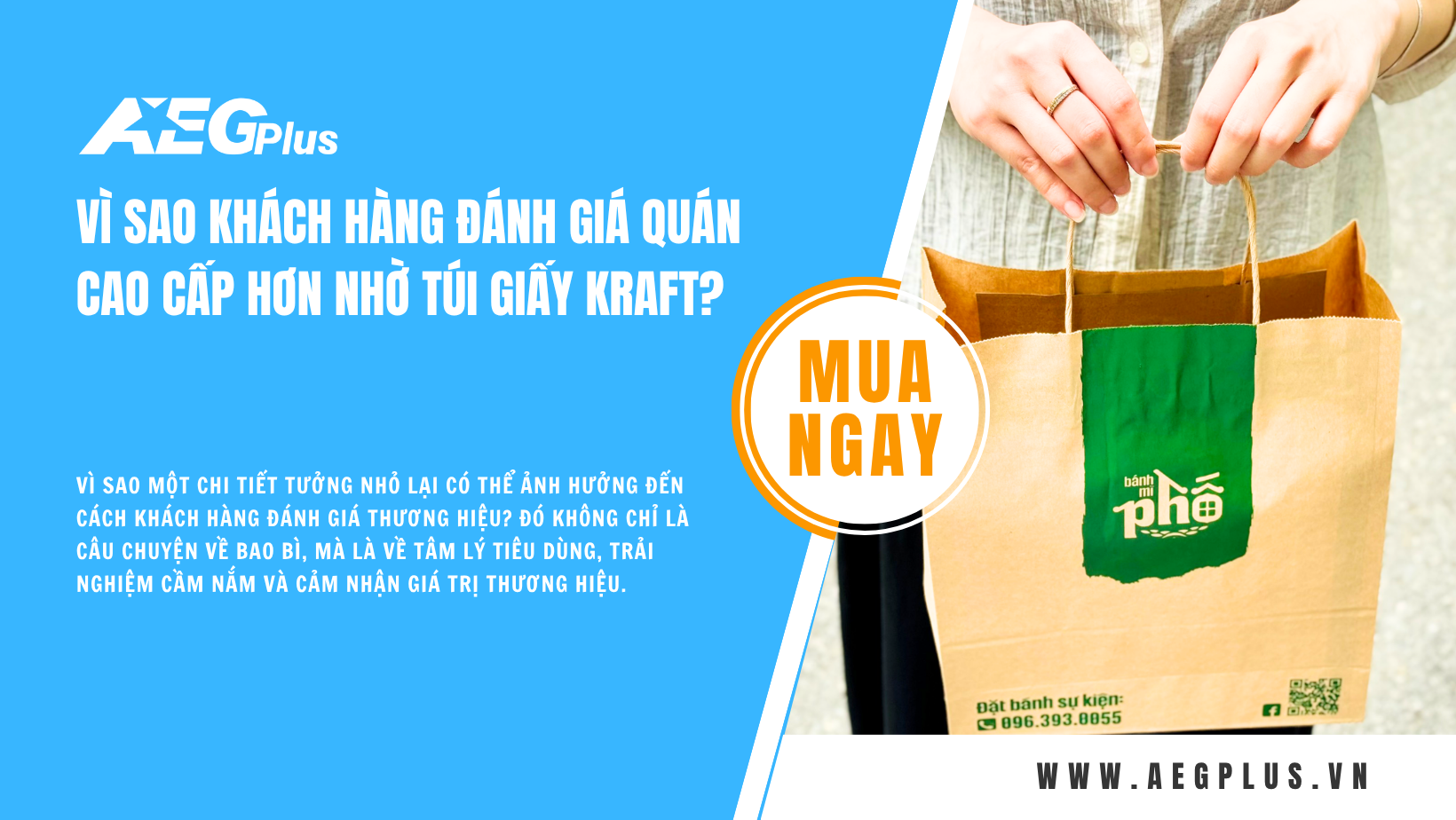 Vì sao khách hàng đánh giá quán cao cấp hơn nhờ túi giấy kraft?